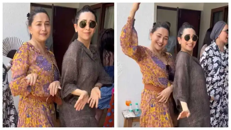 Dil Toh Pagal Hai stars Madhuri Dixit, Karisma Kapoor reunite for 'dance of friendship'; Kareena Kapoor Khan reacts