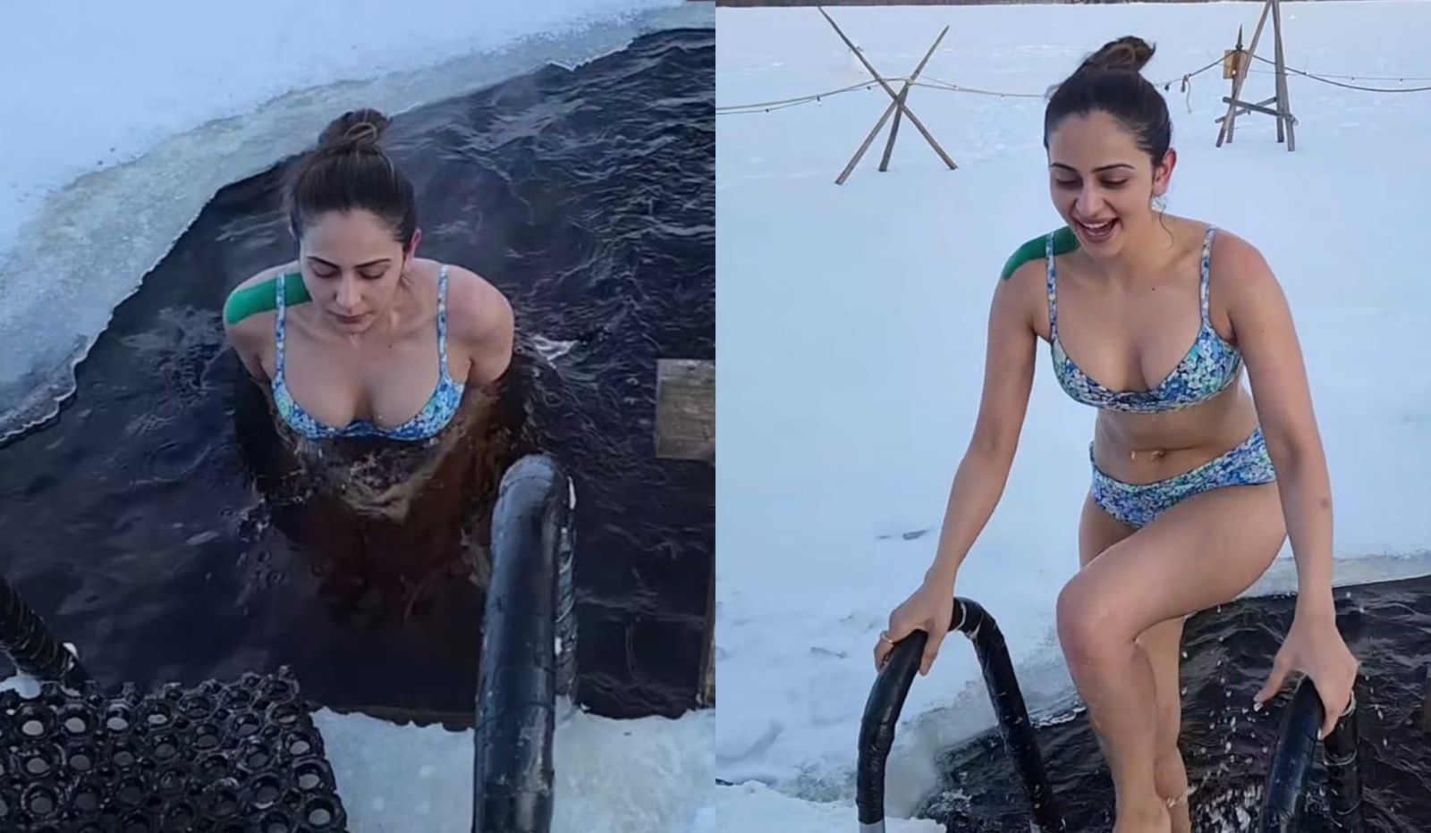 ‘Pani me aag lagadi’: Rakul Preet Singh dons a bikini to take a dip in ice cold water; leaves netizens impressed