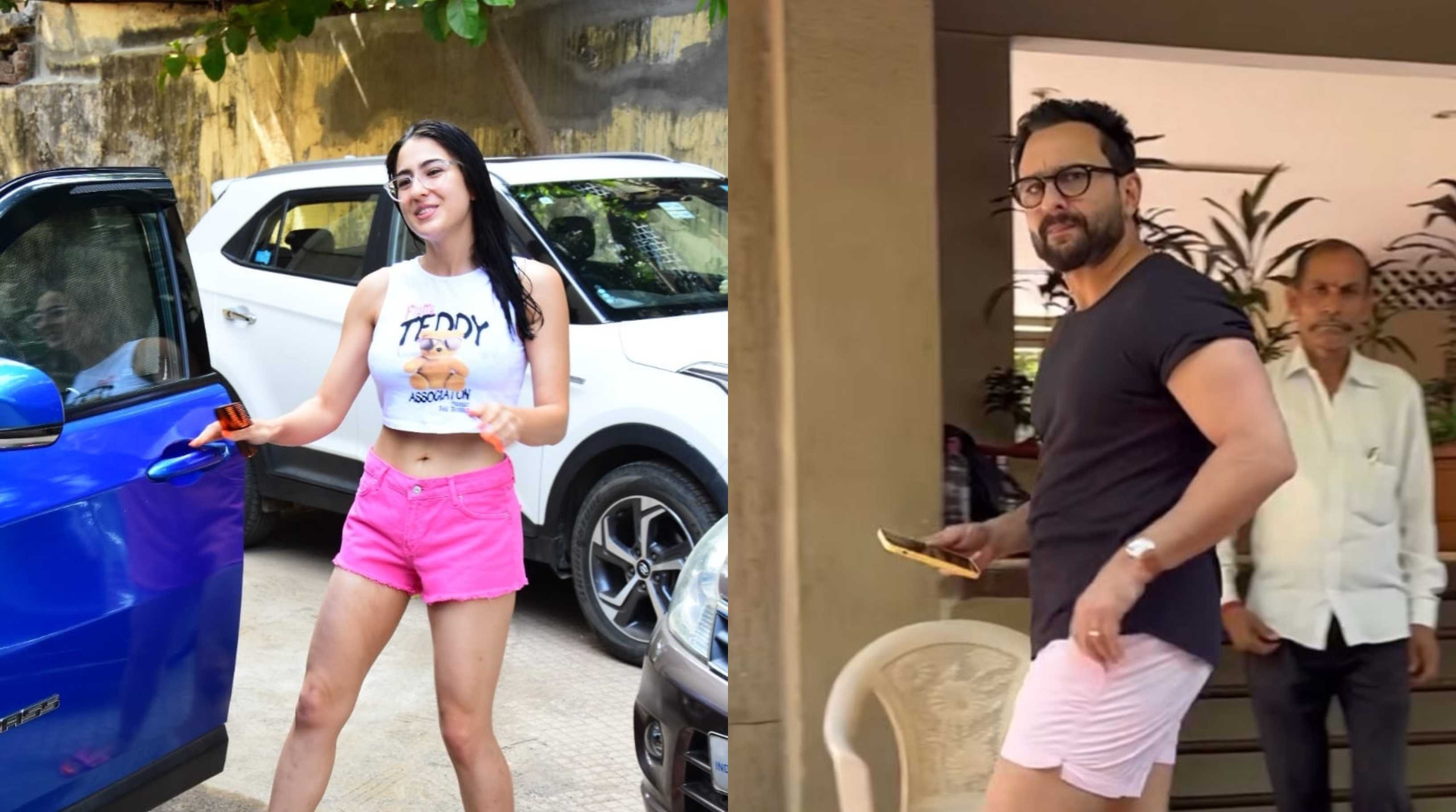 ‘Sara Ali Khan ki shorts pehni hai’: Saif Ali Khan beats the heat in pink hot pants like a boss, netizens react