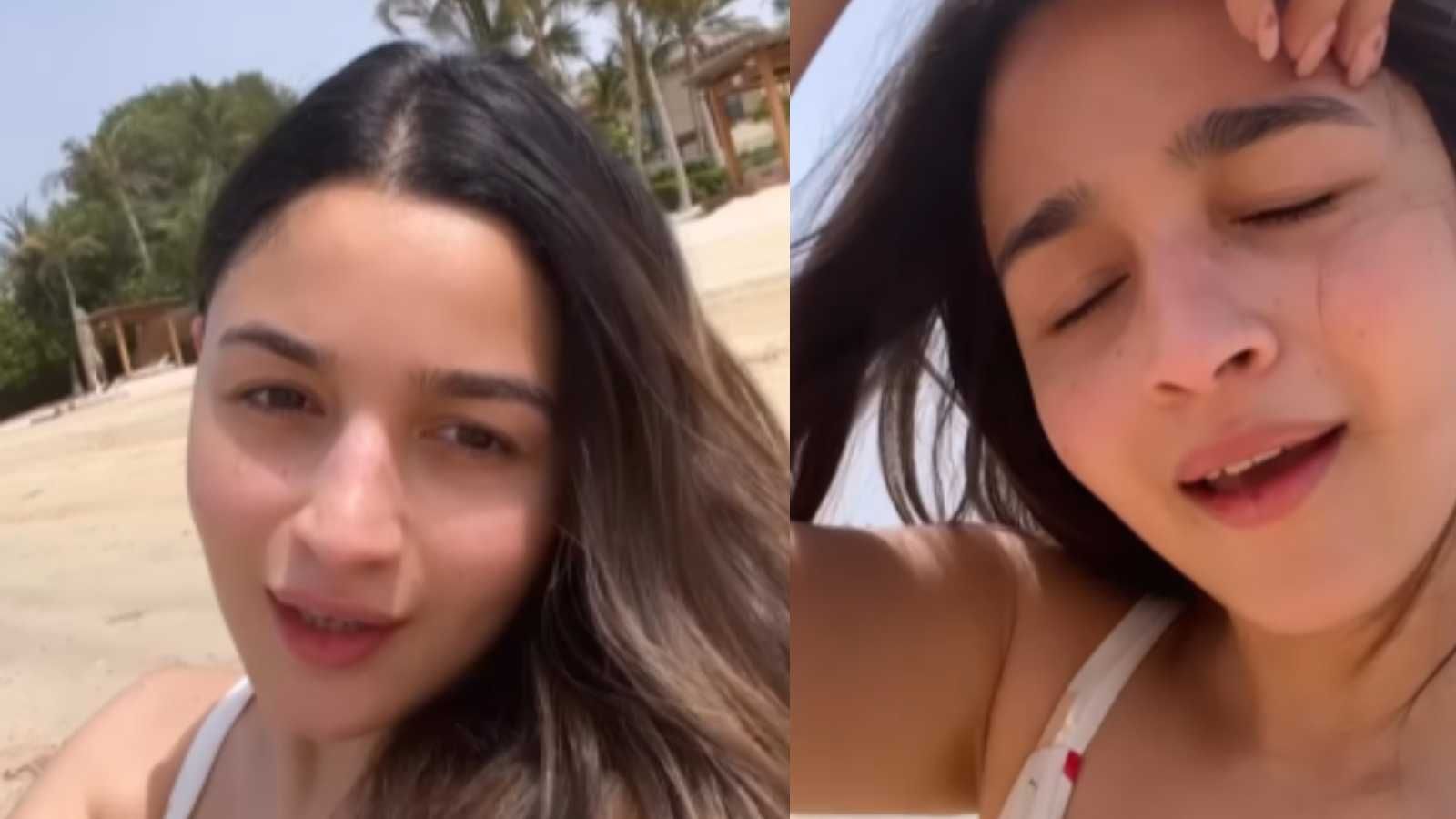 1600px x 900px - That natural glow' : Alia Bhatt lip-syncing to Tum Kya Mile from near the  beachside leaves fans into a frenzy