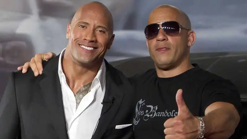 The Rock and Vin Diesel (Source: E! Online)&nbsp;