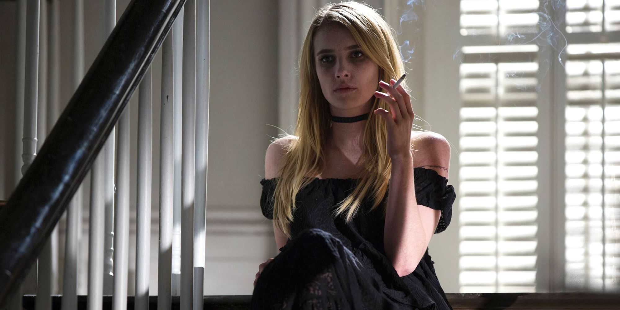 Returns with a bang: Emma Roberts & Zachary Quinto in the new American Horror Story