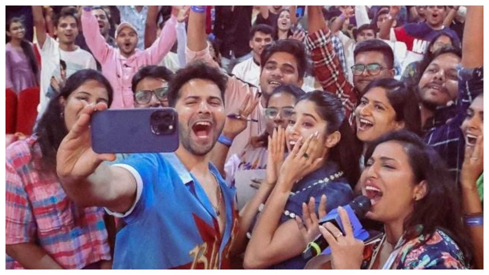 Varun Dhawan, Janhvi Kapoor Surprise Fans At Special Screening Of Bawaal