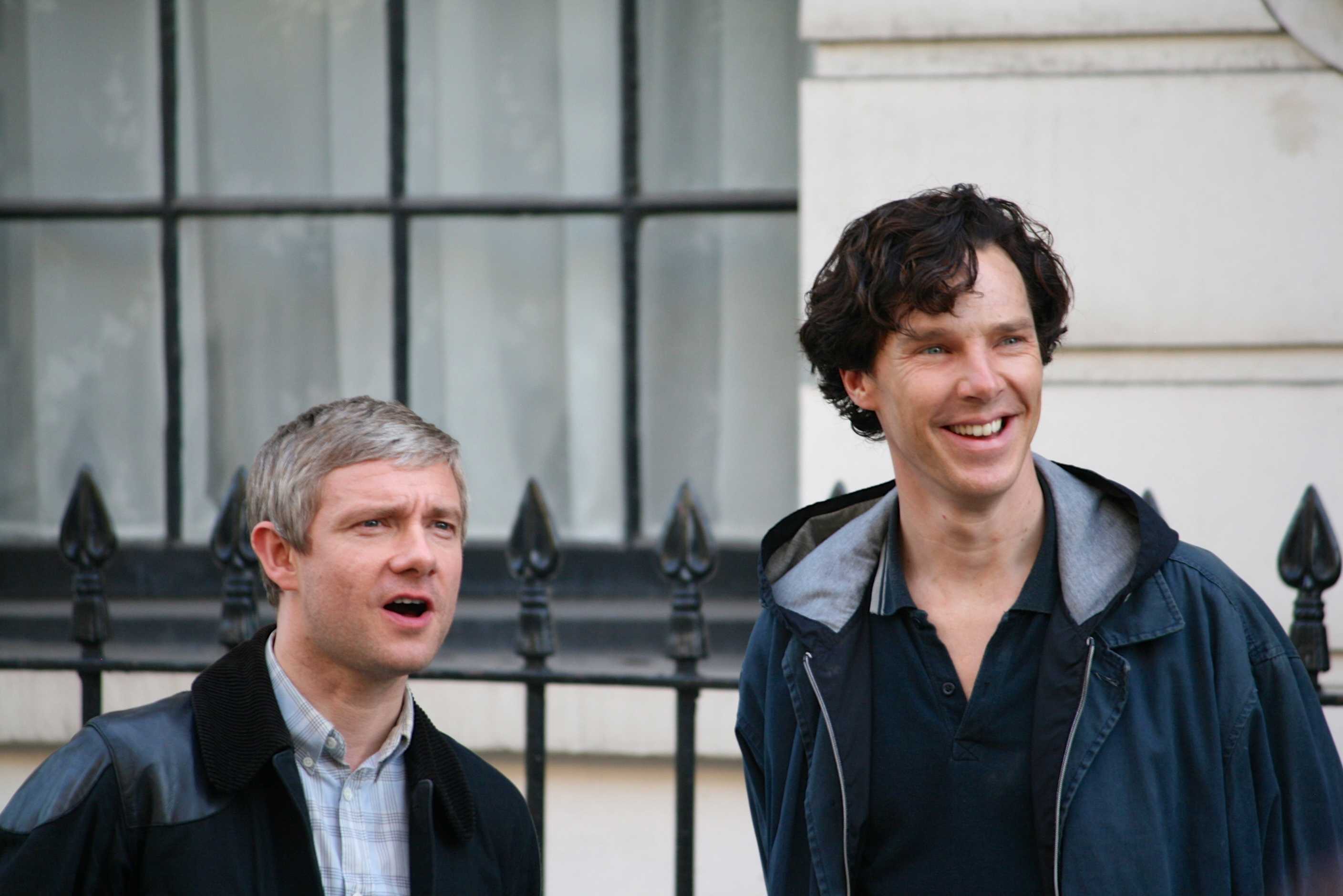 <p>Martin Freeman and Benedict Cumberbatch (Source: Wikimedia Commons)</p>