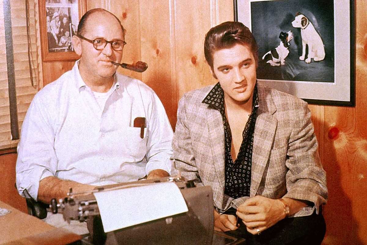 <p>Elvis Presley with manager Tom Parker (Source: Luxury London)</p>