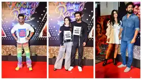 Alia-Ranbir twin in black, Ranveer arrives sans Deepika at Rocky Aur Rani Kii Prem Kahaani screening