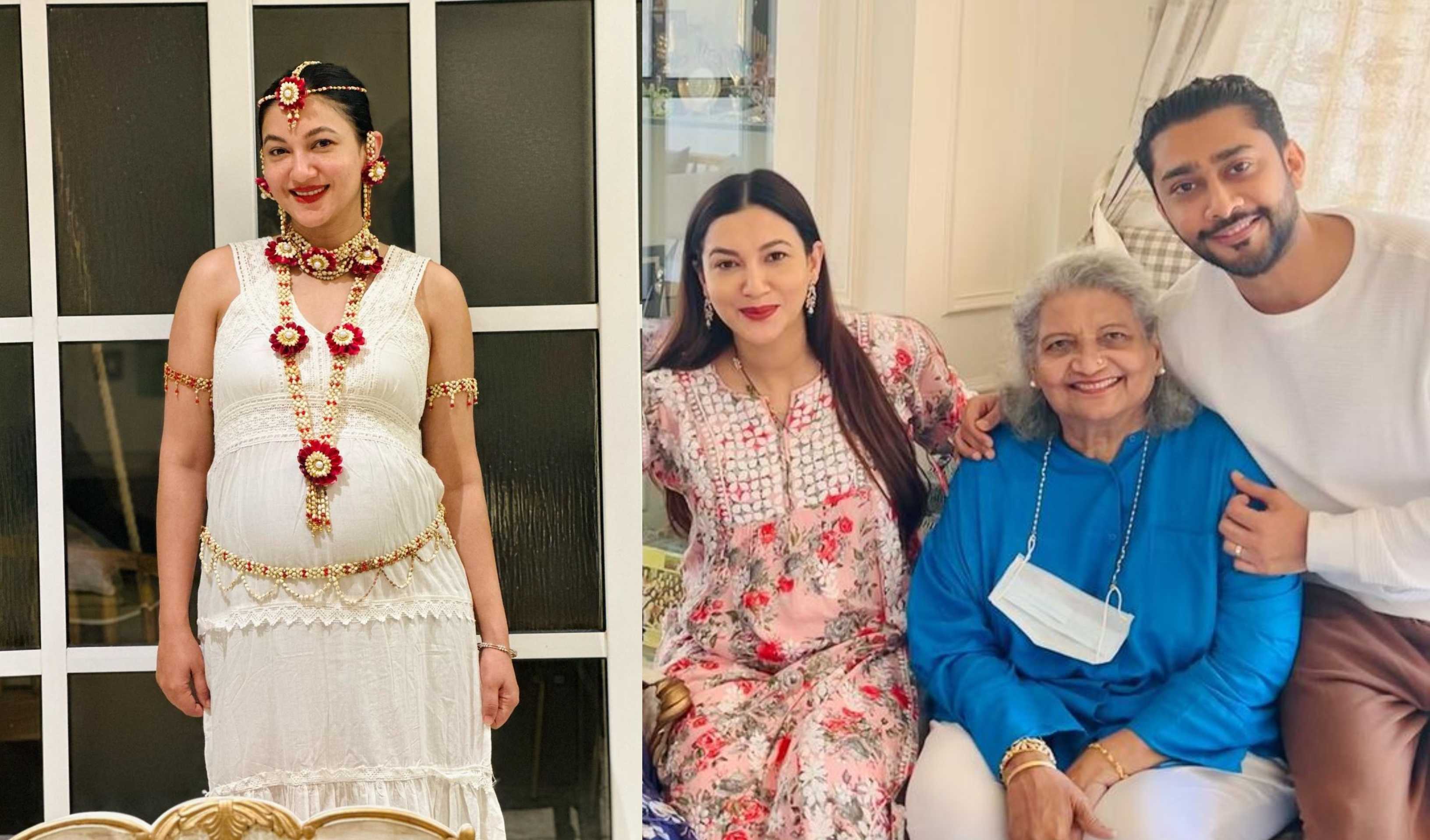 Gauahar Khan flaunts her baby bump and pregnancy glow in unseen pictures from her godh bharai