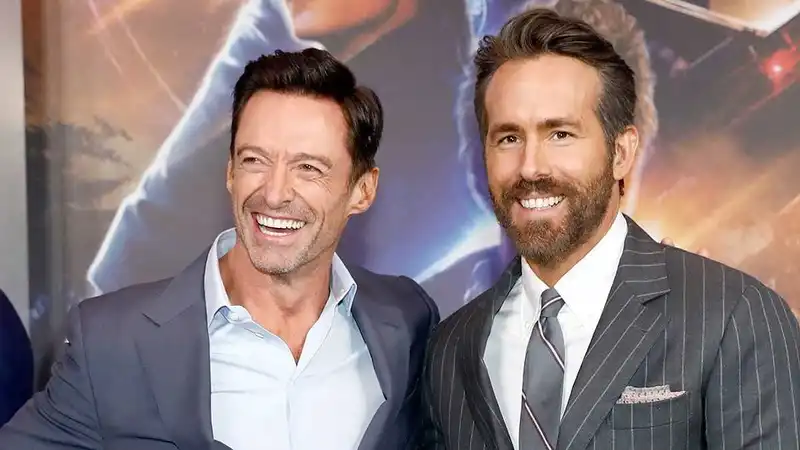 <p>Hugh Jackman and Ryan Renolds (Source: People)</p>