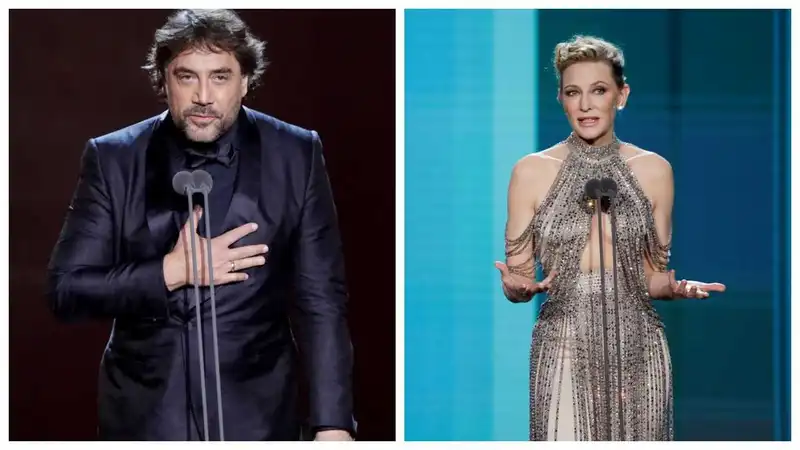 <p>Javier Bardem and Cate Blanchett at 36th Goya Awards (Source : Deccan Herald)</p>