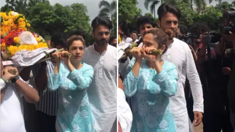 Ankita Lokhande breaks down while performing her father's last rites, husband Vicky Jain becomes her pillar of strength