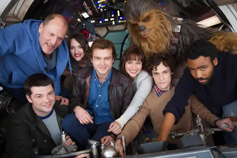 <p>Cast of 'Solo: A Star Wars Story' (2018) (Source: Mashable)</p>