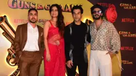 Bhumi Pednekar, Rajkummar Rao, Dulquer Salmaan and others grace Guns & Gulaabs screening in stylish avatar