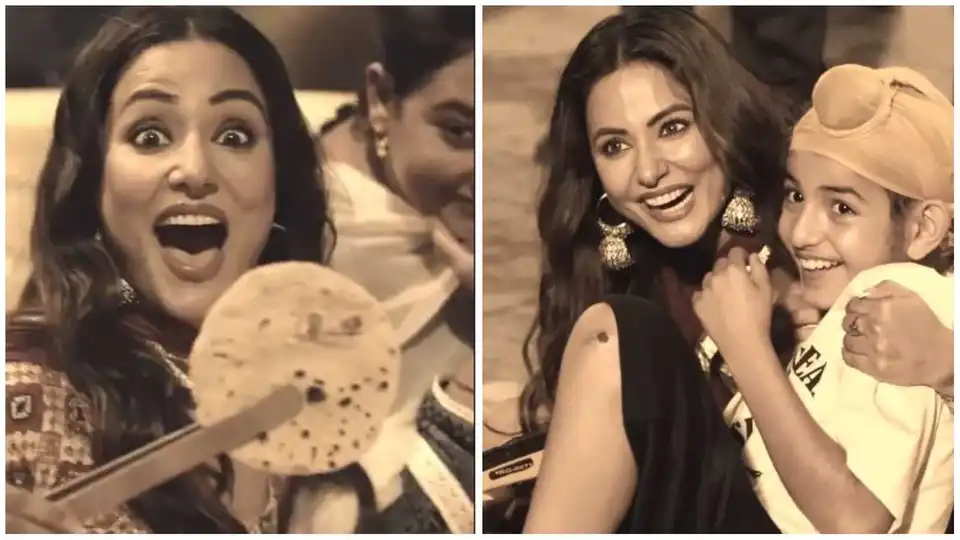 'Ek roti banakr itni khush': Hina Khan cooks a chapati on the sets of her debut Punjabi film, netizens react