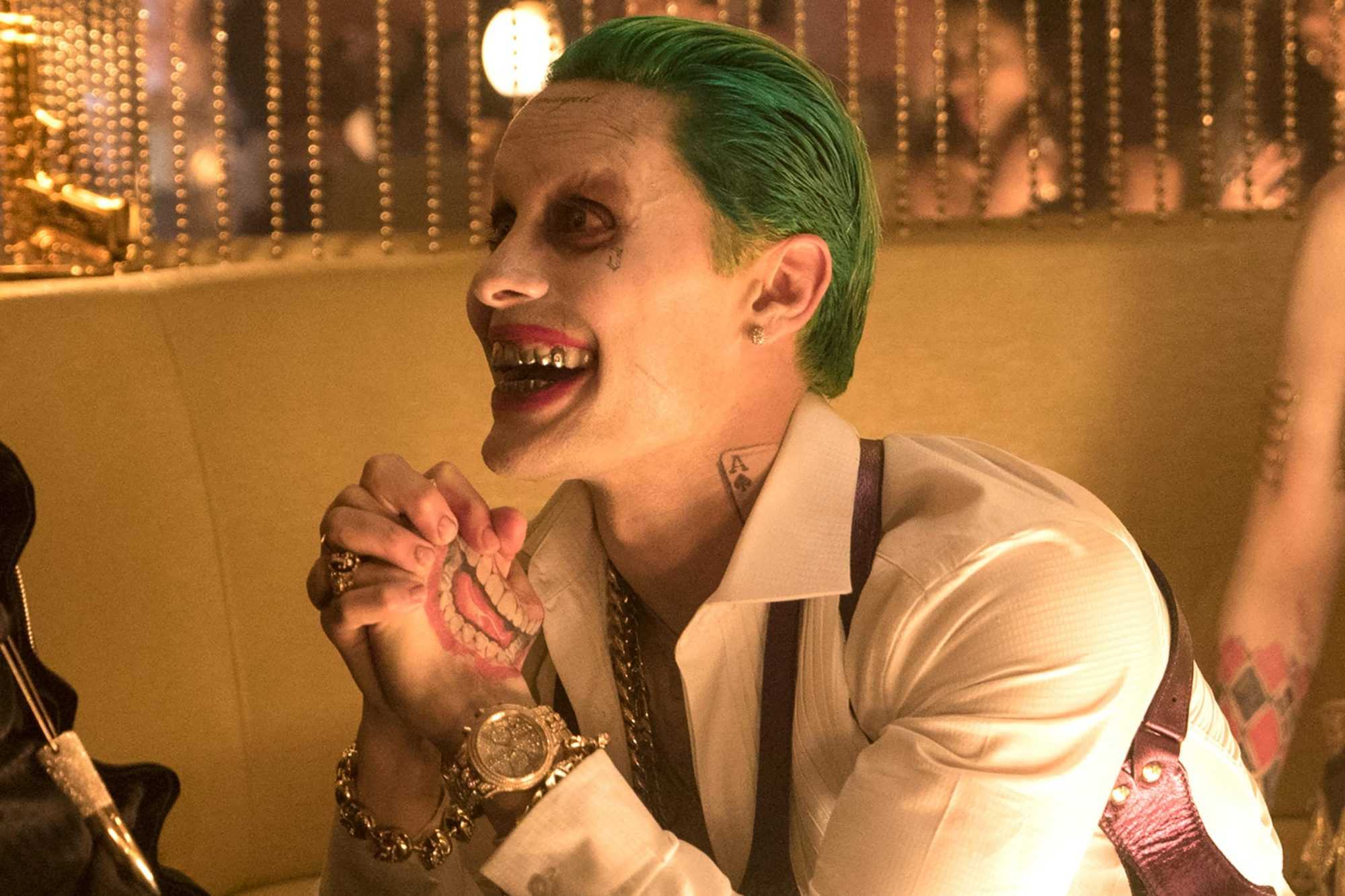 <p>Jared Leto as Joker in 'Suicide Squad' (2016) (Source: Entertainment Weekly)</p>