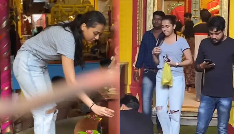 ‘Formality kr rhi h’: Naagin 6 star Tejasswi Prakash seeks blessings at a temple; trolls slam her under viral video