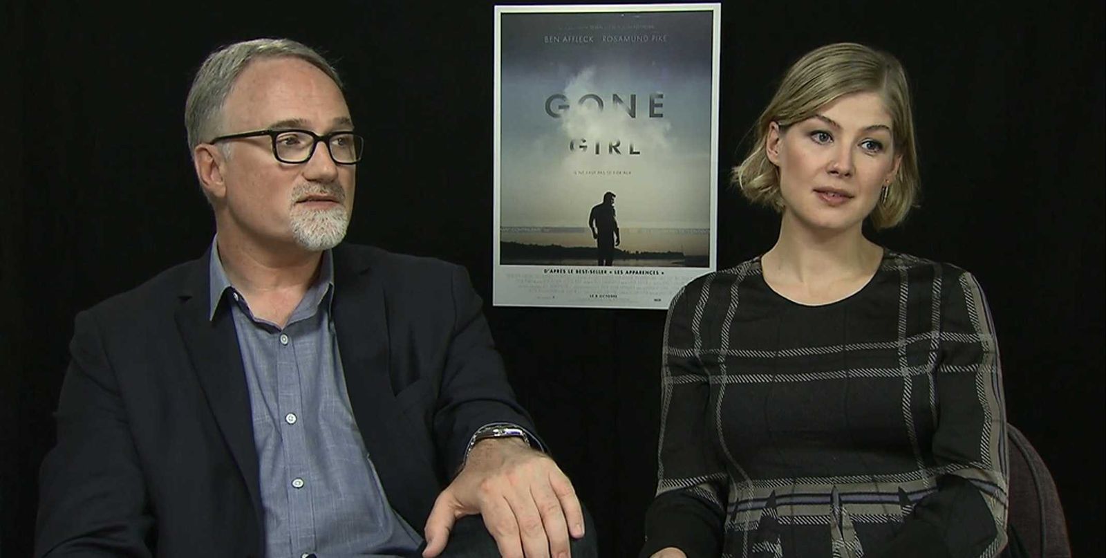 David Fincher and Rosamund Pike (Source: Dailymotion)