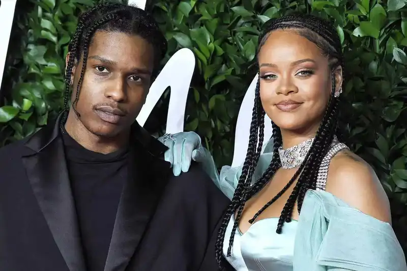 Rihanna and ASAP Rocky (Source: Elle)