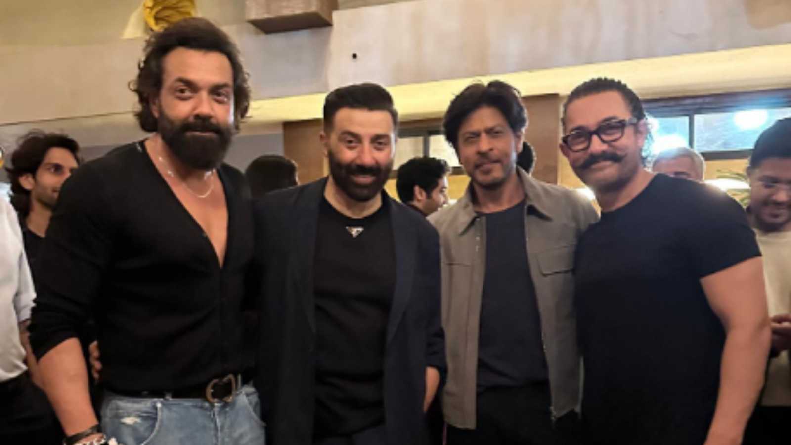 Shah Rukh Khan, Aamir Khan, Sunny Deol and Bobby Deol
