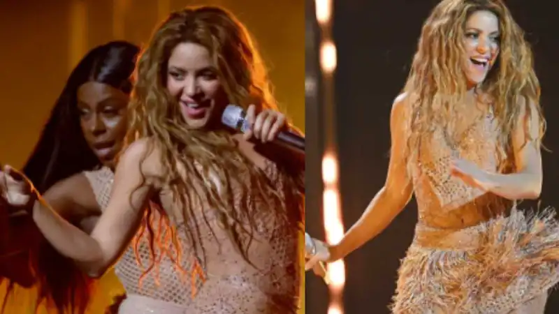 Shakira performing at the VMA Awards