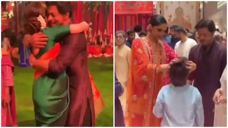 Shah Rukh Khan rushes to hug Nita Ambani, Deepika Padukone caresses AbRam's hair at Ambanis Ganesh Chaturthi bash