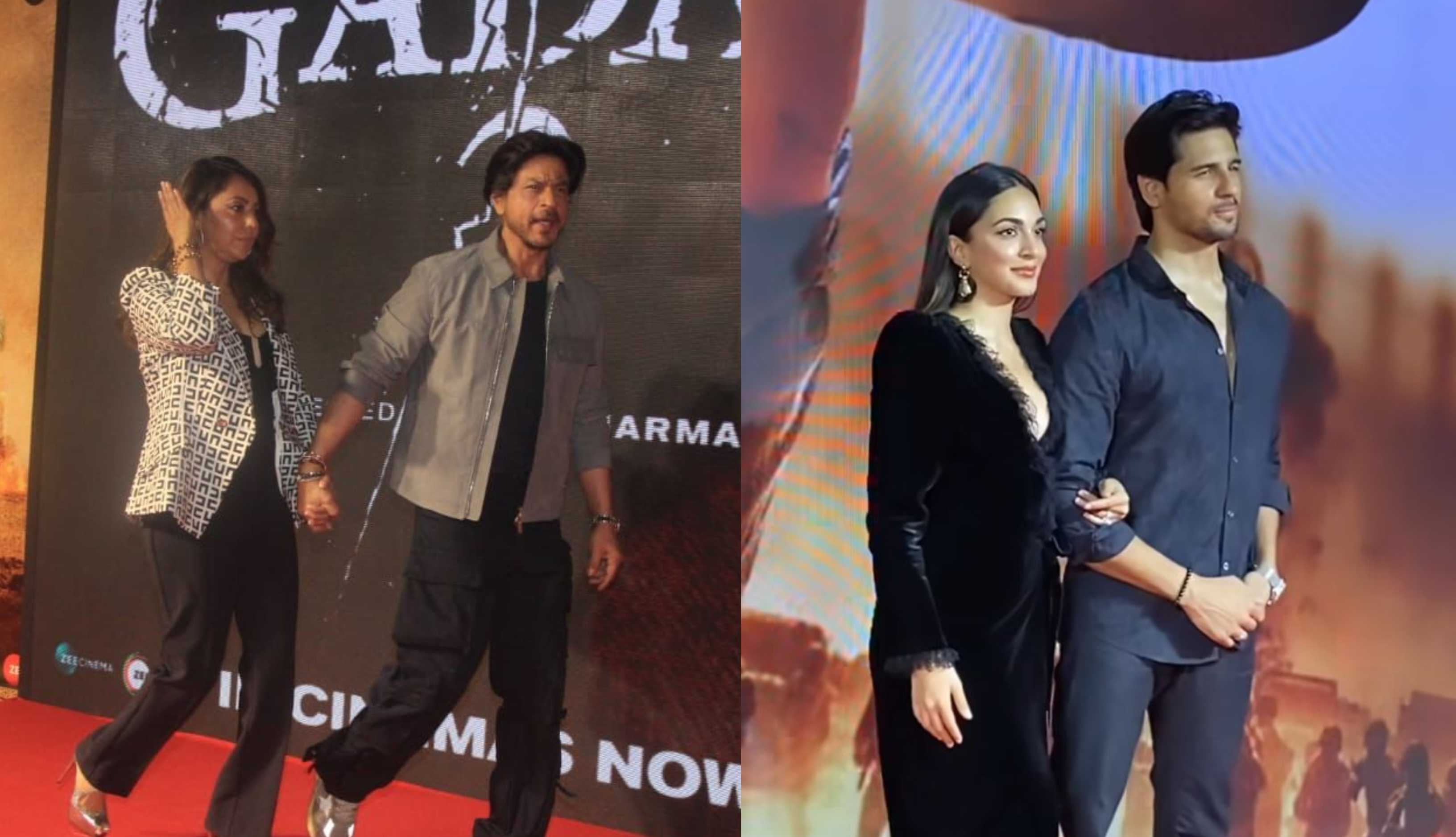 ‘King with his queen’: Shah Rukh and Gauri arrive hand in hand for Gadar 2 success bash, Kiara & Sidharth twin in black