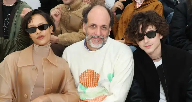 Taylor Russell, Luca, and Timothee Chalamet (Source: Just Jared)