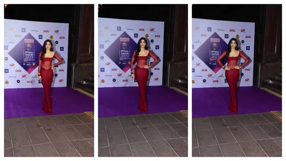 Alaya F's mesmerizing look at OTTplay Awards 2023 purple carpet