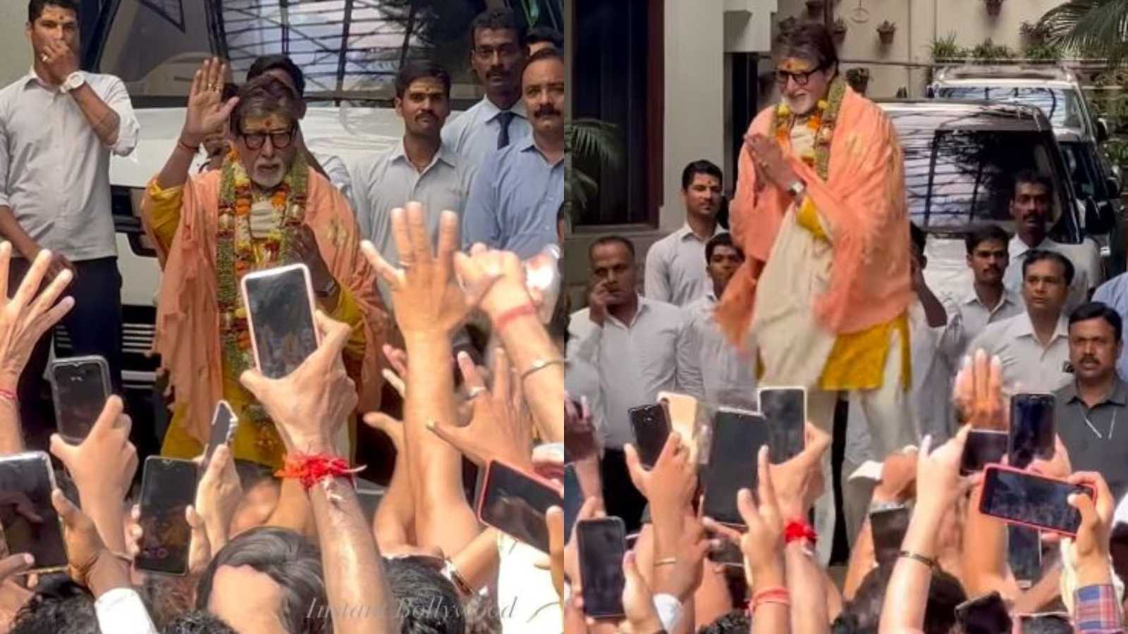 Amitabh Bachchan steps out to celebrate his birthday with fans, receives heartwarming welcome; watch