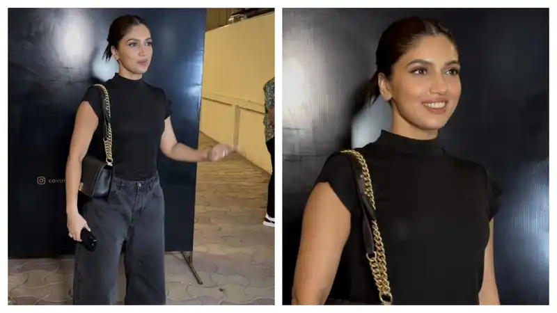 <p>Bhumi Pednekar's sleek night-out ensemble</p>