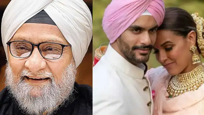 Angad Bedi and Neha Dhupia share tribute for Bishan Singh Bedi