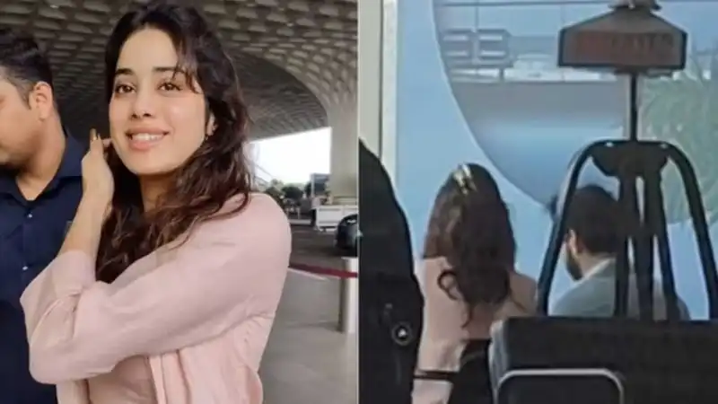 Janhvi Kapoor and Shikhar Pahariya at Airport