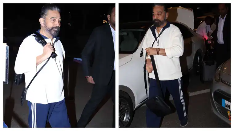 <p>Kamal Haasan spotted at Mumbai airport</p>