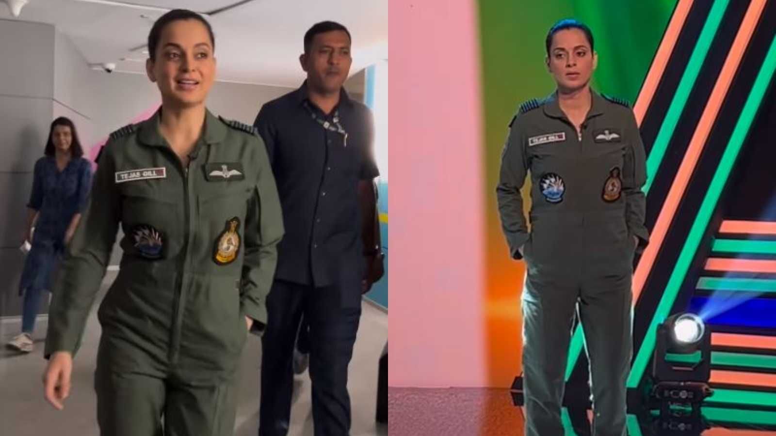 Kangana Ranaut Dons The Indian Air Force Uniform As She Shoots For