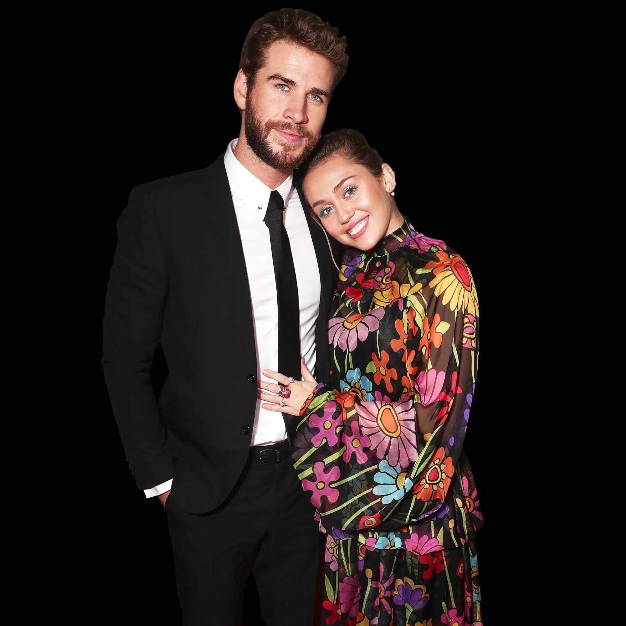 <p>Liam Hemsworth and Miley Cyrus (Source: Vogue)</p>