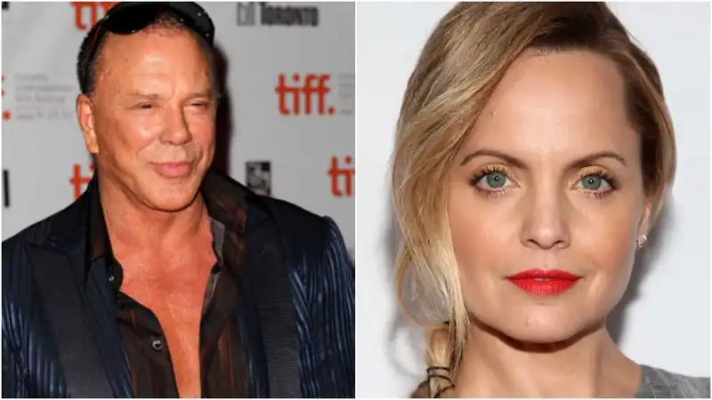 Mickey Rourke and Mena Suvari