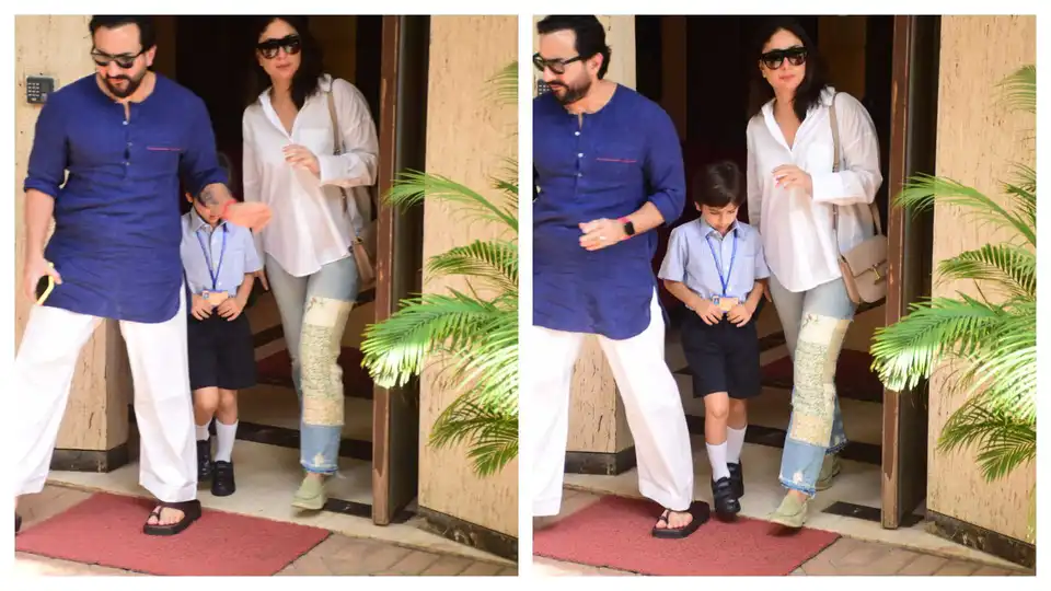 Saif, Kareena and Taimur spotted stepping out in the city