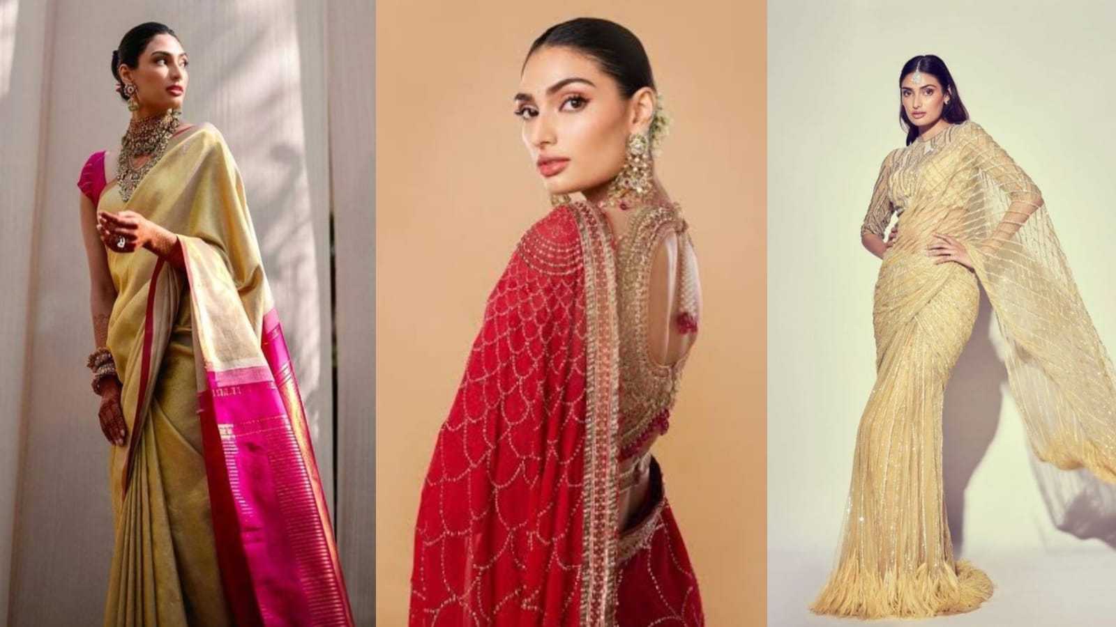 Athiya Shetty is not just turning 31 but is also turning heads with her fabulous saree collection