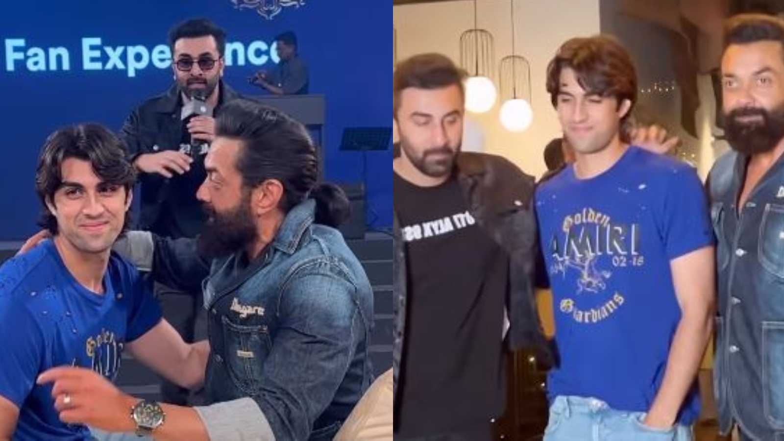 'Cast him in reboot of Gupt 2': Bobby Deol's son Aryaman join him and Ranbir Kapoor at Animal album launch, netizens react