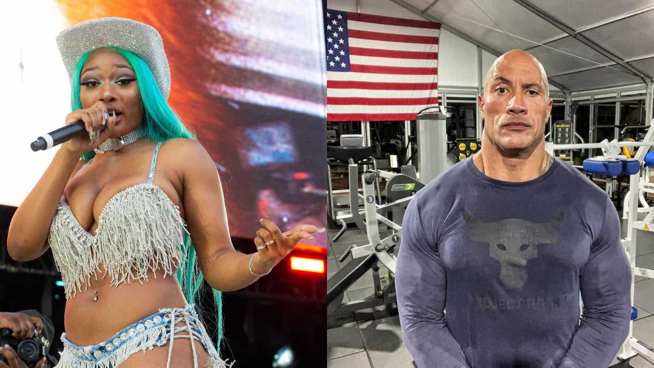 Megan Thee Stallion and The Rock (Source: HipHopDX)