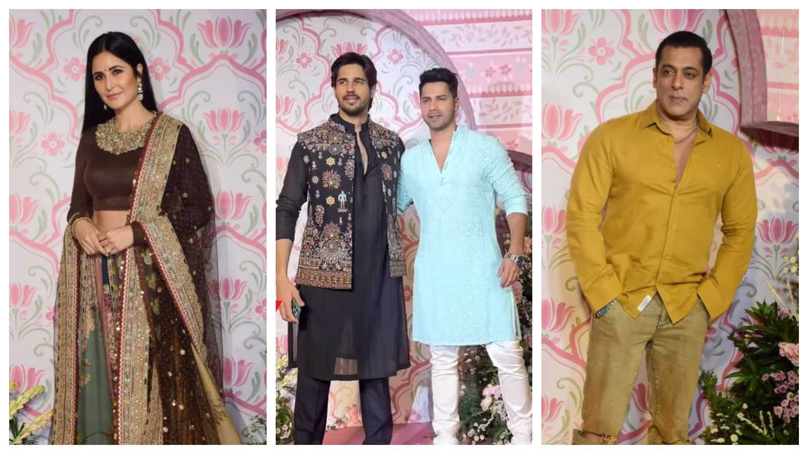 Salman Khan, Katrina Kaif arrive in style; Sidharth Malhotra & Varun Dhawan have SOTY reunion at Ramesh Taurani's Diwali bash