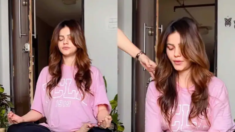 Rubina Dilaik yoga session