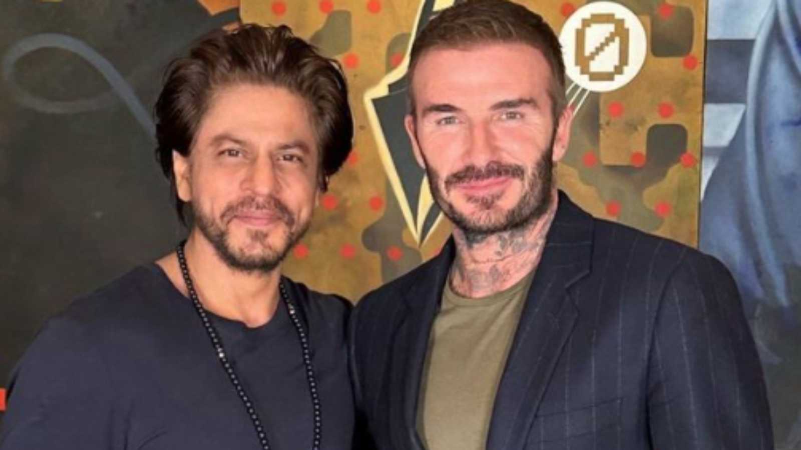 Shah Rukh Khan with David Beckham