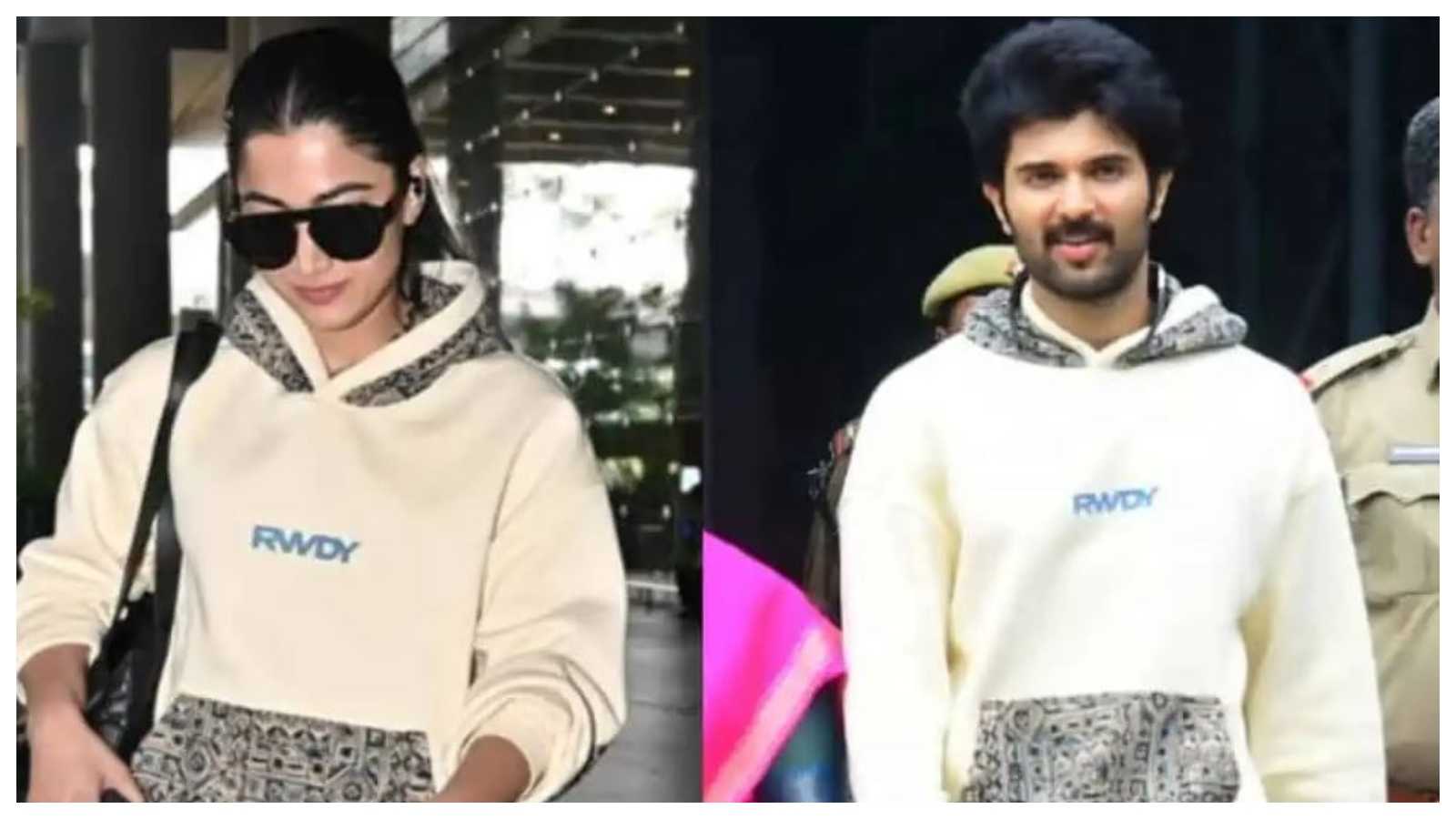 Rumoured lovebirds Vijay Deverakonda and Rashmika Mandanna wear same hoodie on Telangana Assembly election day
