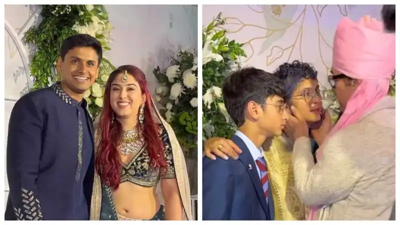 Ira Khan and Nupur Shikhare wedding: Aamir Khan kisses ex-wife Kiran Rao; Reena Dutta, Junaid Khan pose with newlyweds