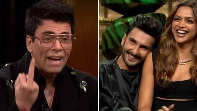 Koffee With Karan 8: दीपिका रणवीर को ट्रोल करने वालों पर बरसे करण जौहर, गाली देते हुए दिखाई मिडिल फिंगर