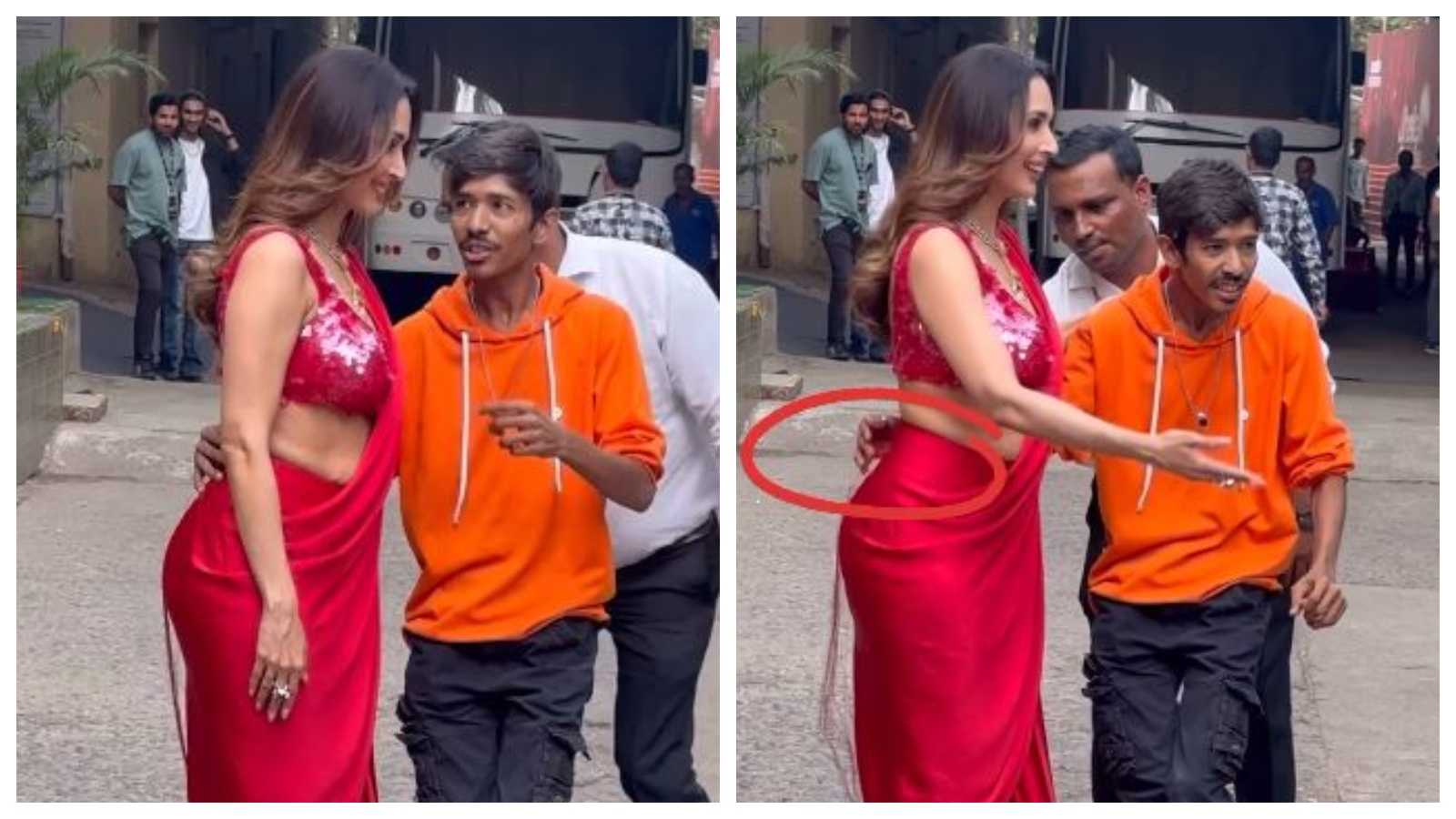 Malaika Arora keeps calm as a disabled fan touches her waist while posing for photo; netizens praise her
