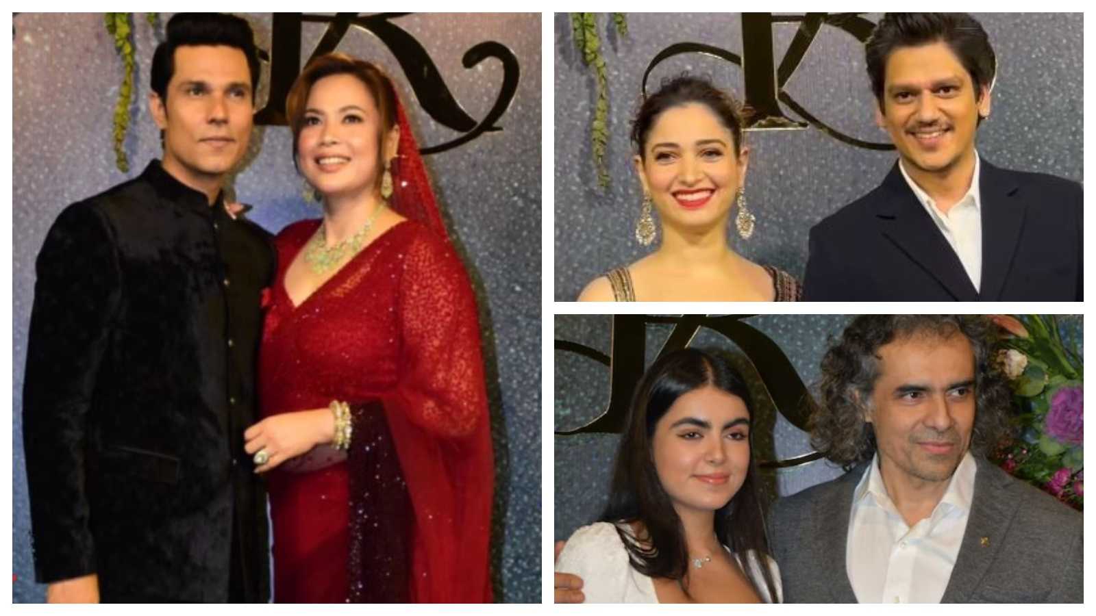 Randeep Hooda and Lin Laishram exude regal elegance at their wedding reception; Tamannaah Bhatia, Vijay Varma and others attend