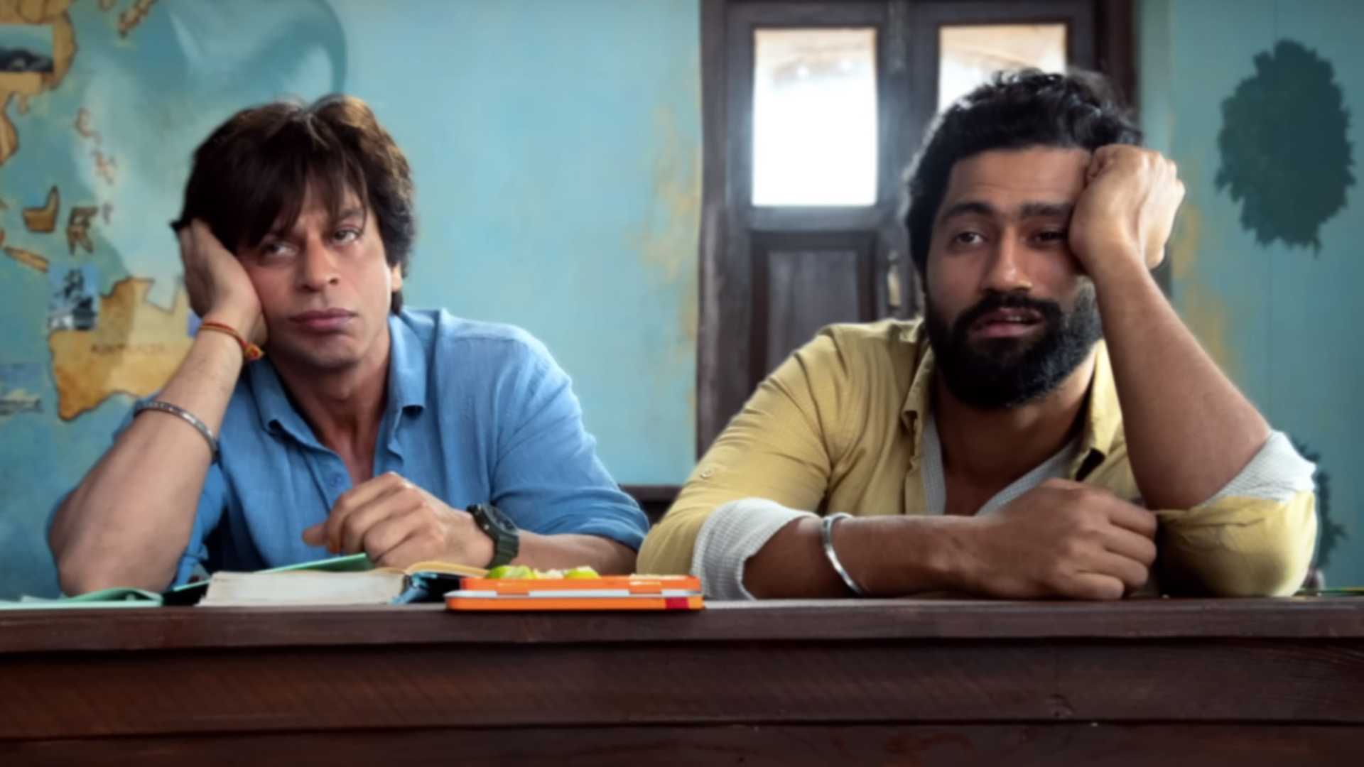 Shah Rukh Khan and Vicky Kaushal in a still from Dunki