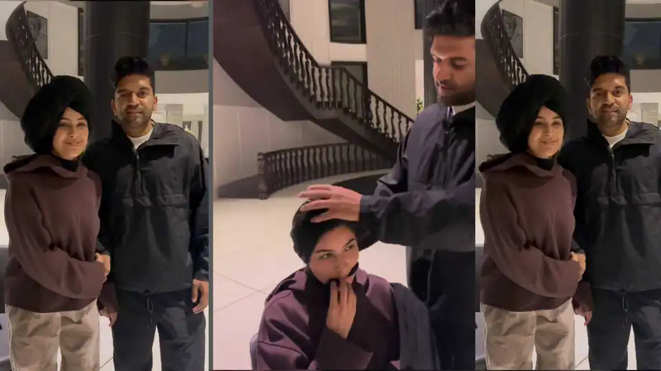 Shehnaaz Gill looks adorable as Guru Randhawa ties a pagdi on her head, duo tease fans with their upcoming song