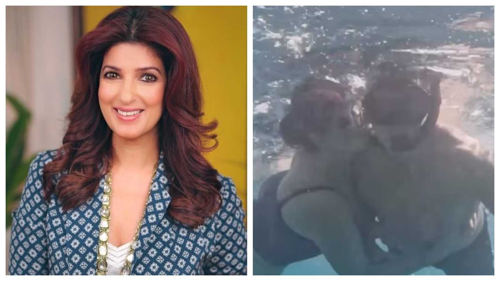 Twinkle Khanna shares a kiss with Akshay Kumar while snorkelling on her 50th birthday; watch